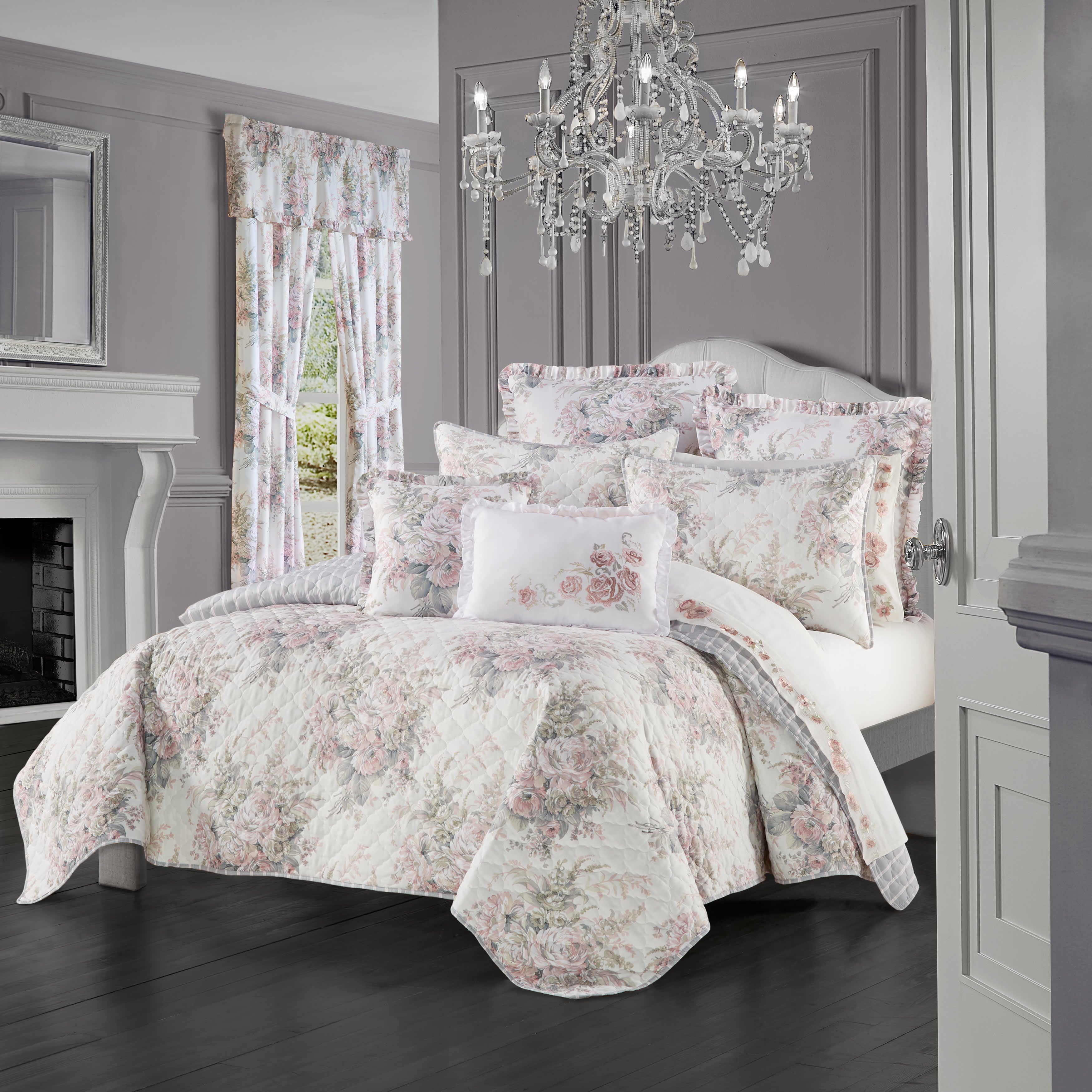 Estelle Blush 3 Piece Quilt Set, BLUSH, hi-res image number 0