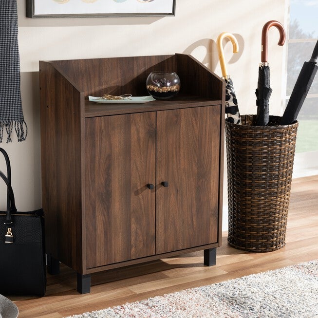Rossin 2-Door Top Shelf Wood Entryway Shoe Storage Cabinet Furniture, , alternate image number 6