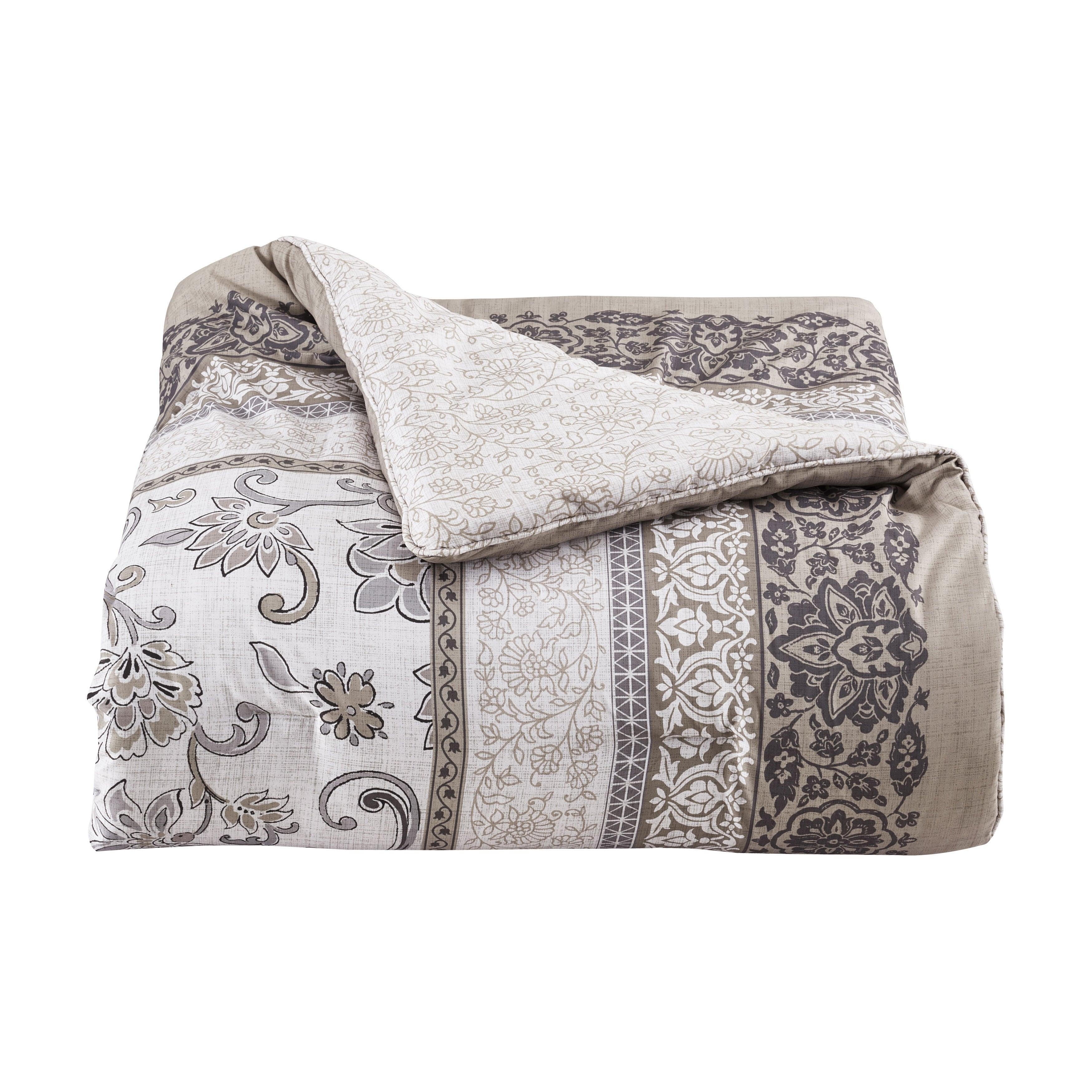 Chelsea Grey 4 Piece Comforter Set, GRAY, alternate image number 3