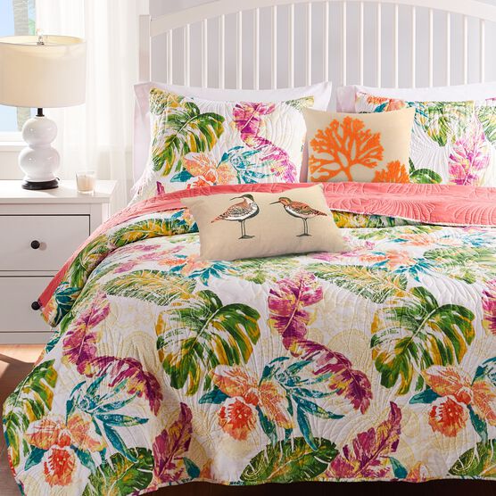 Tropics Quilt And Pillow Sham Set, , alternate image number null