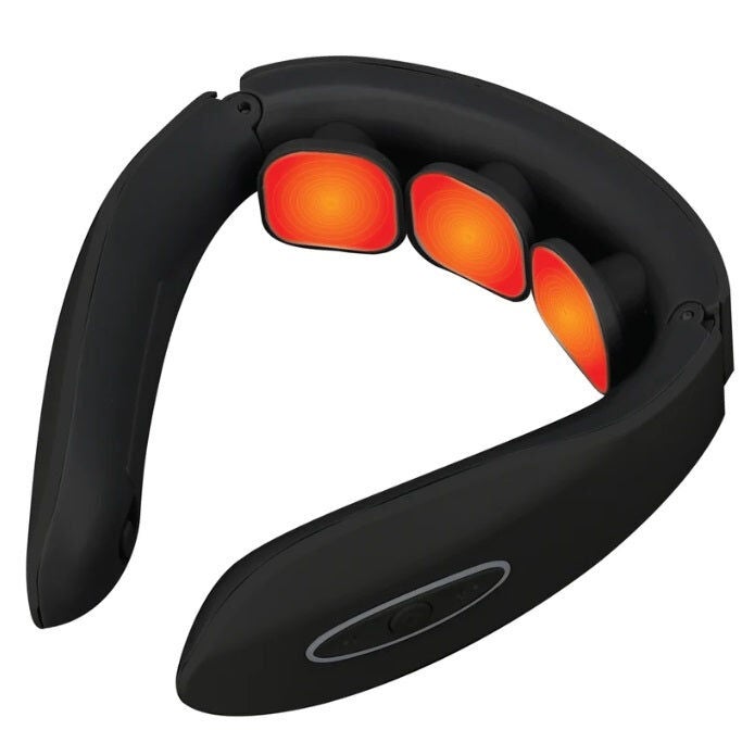 Brookstone 3 Nodes Electric Neck Massager, BLACK, hi-res image number 0