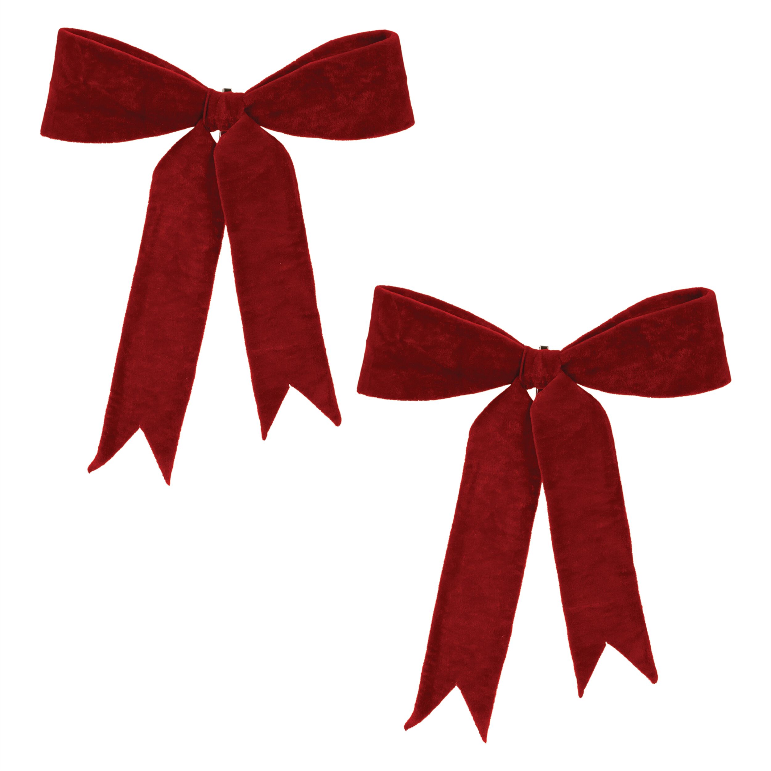 Red Wired Holiday Bow (Set of 2), RED, alternate image number 3