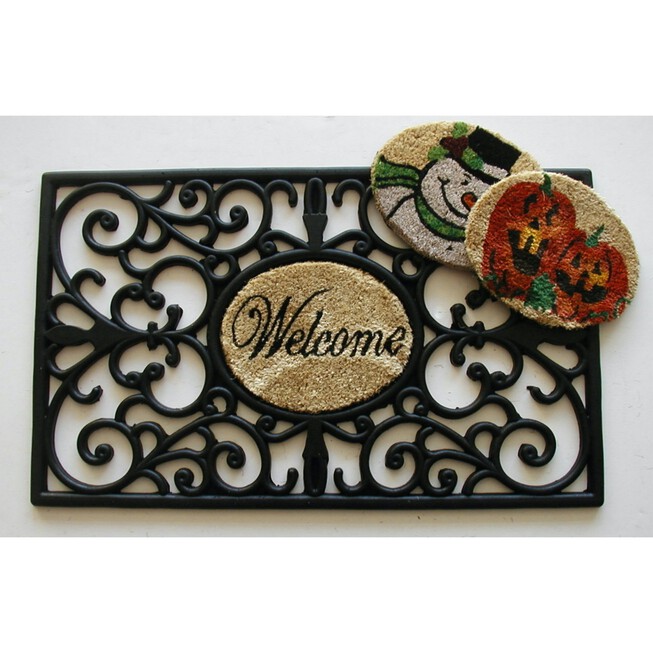 Buffalo Check Welcome Coco Coir Doormat - 16 x 27