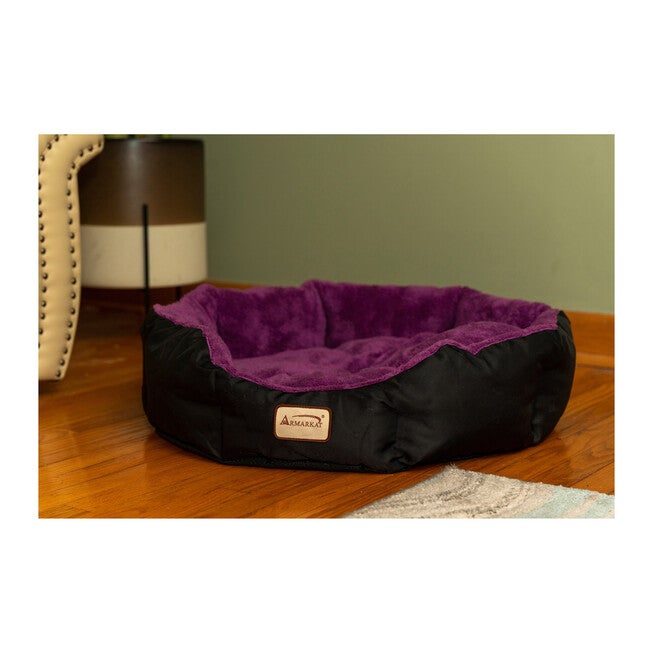 Armarkat Large, Soft Cat Bed In Purple And Black - C101Nh/Zh Cat Bed, , alternate image number null