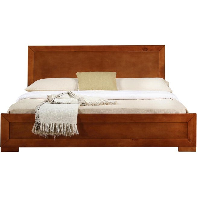 Trent Wooden Platform Bed in Walnut, Queen, CHERRY, hi-res image number 0