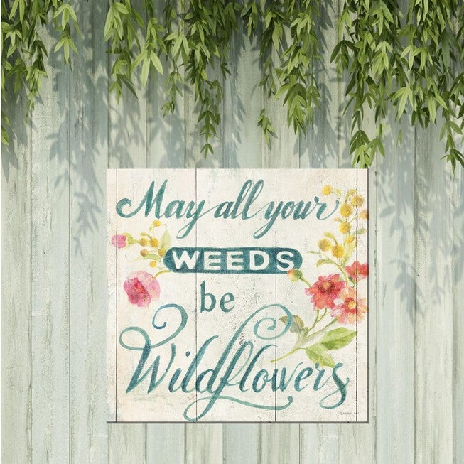 WILDFLOWERS WORD OUTDOOR ART 24X24, , on-hover image number 1