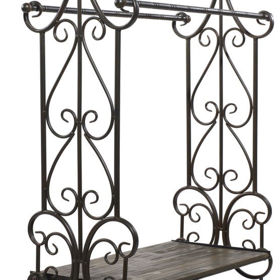 Black Vintage Metal Towel Rack, 41 x 28, , alternate image number null
