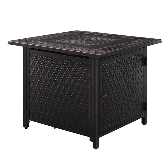Downey 32" Square Aluminum LPG/NG Fire Pit, BRONZE, hi-res image number null