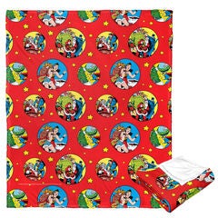 Wb Dc Justice League Heroic Holiday Helpers Silk Touch Throw