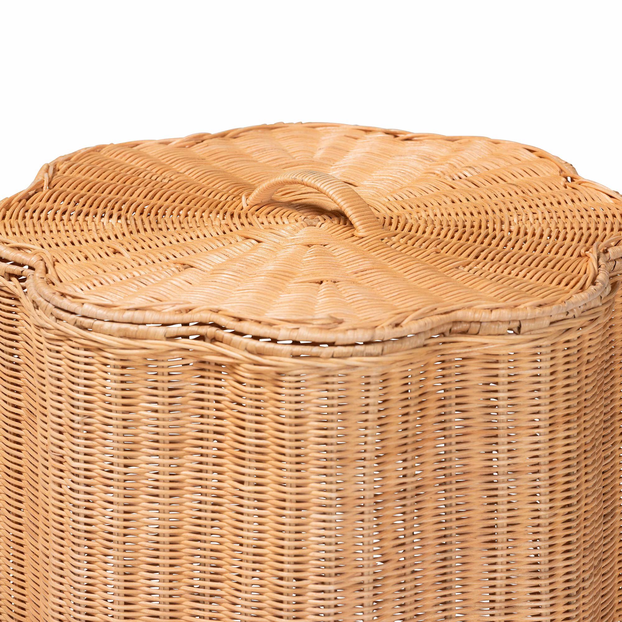 Danilo Natural Rattan Laundry Hamper, HONEY, alternate image number 3