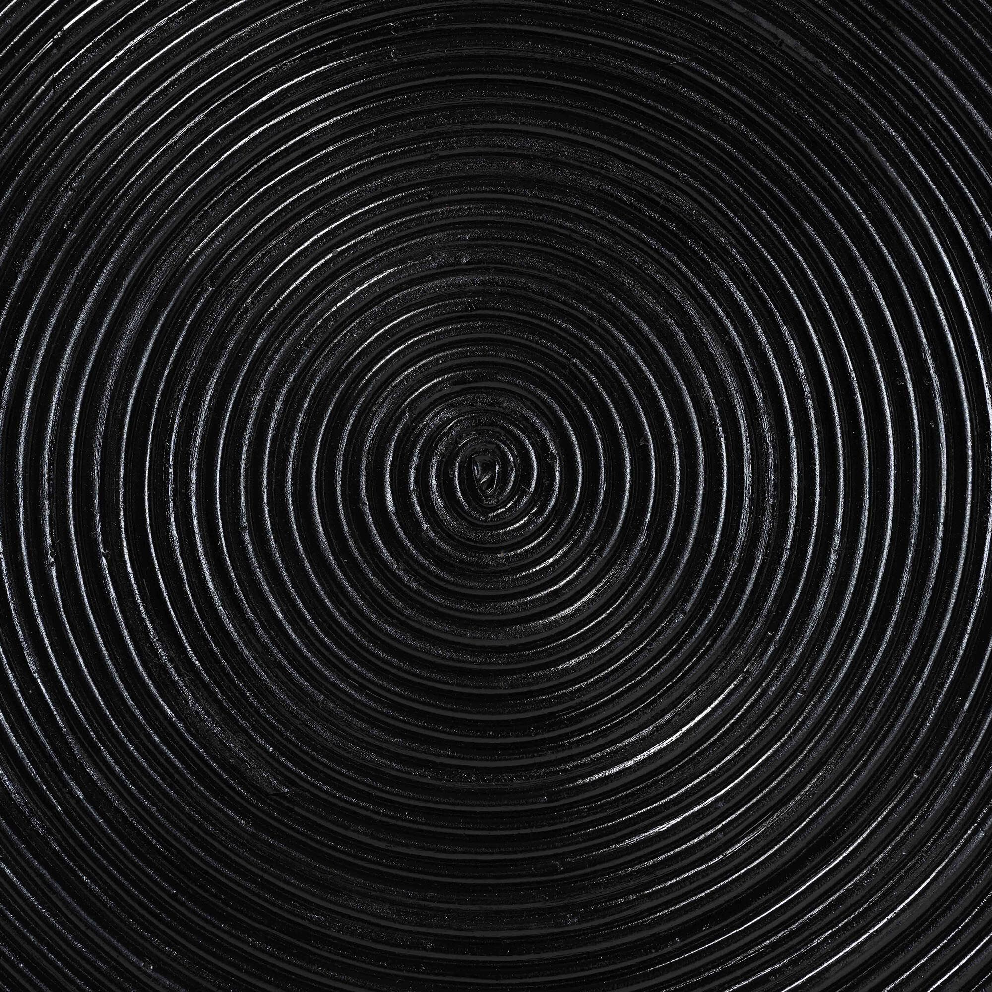 Tokyo Laminated Natural Rattan Side Table, Natural, BLACK, alternate image number 5