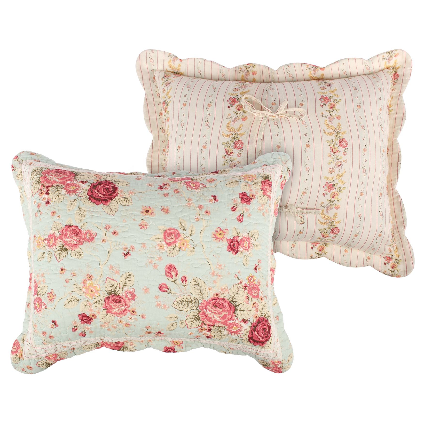 Antique Rose Quilt And Pillow Sham Set, , alternate image number 5