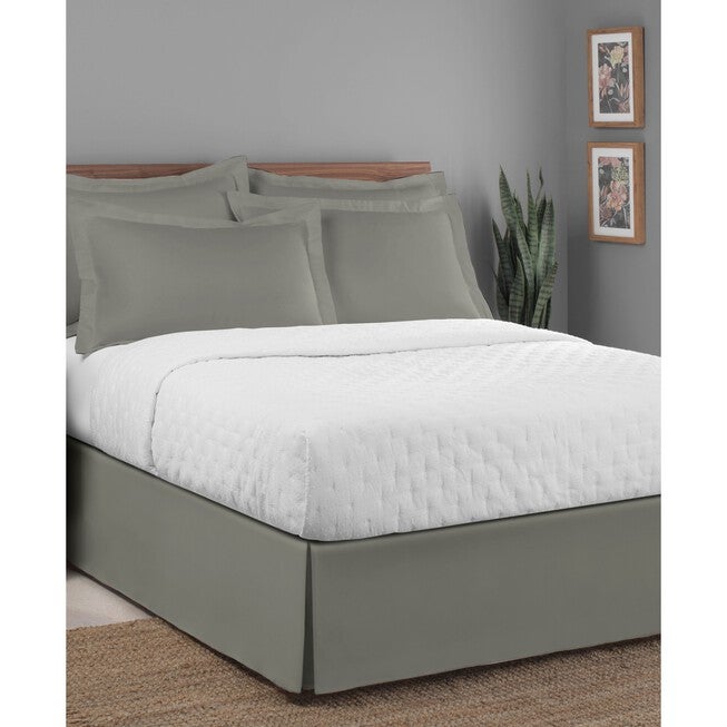 Luxury Hotel Classic Tailored 14" Drop Silver Bed Skirt, , on-hover image number null