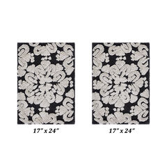 Medallion Collection 100% Cotton 2 Piece (17" X 24" | 17" X 24") Bath Rug Set