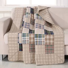 Oxford Quilted Patchwork Throw Blanket