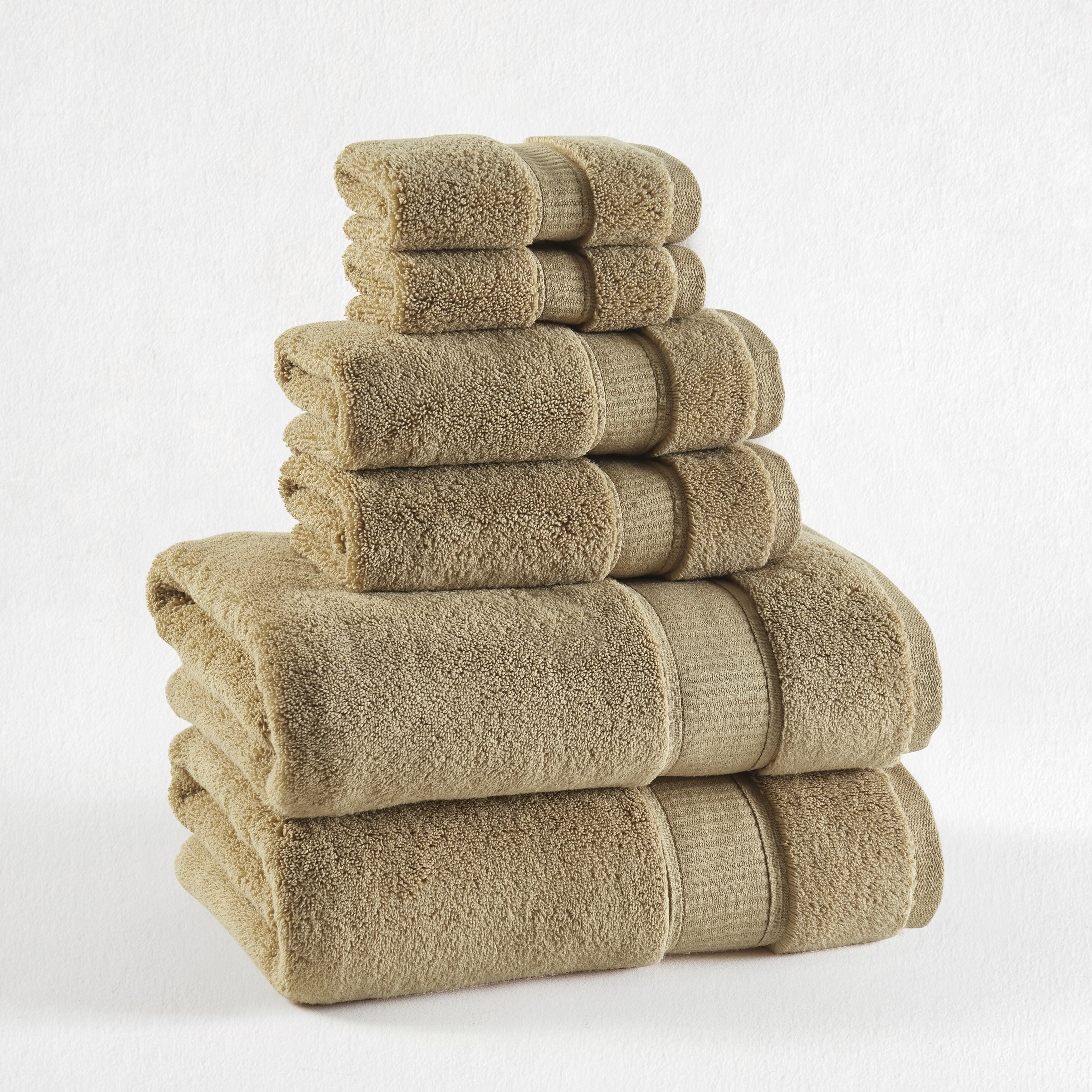 BELMORE 6PC. TOWEL SET, WHEAT, hi-res image number 0