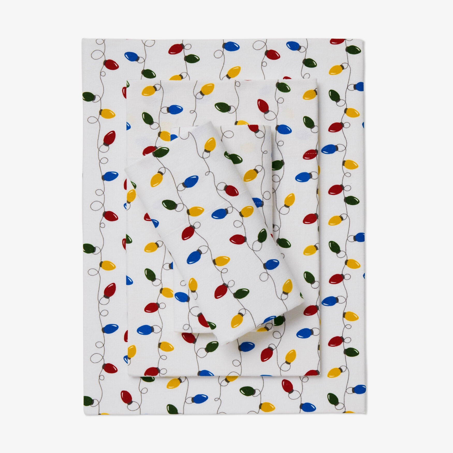 Cotton Flannel Print Sheet Set, LIGHTS, on-hover image number 1