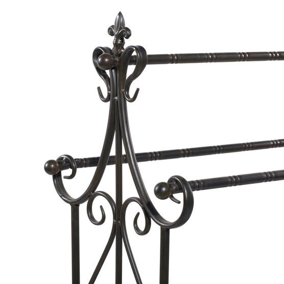 Black Vintage Metal Towel Rack, 41 x 28, , alternate image number null