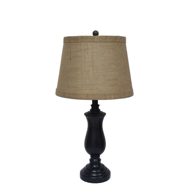 Black Resin 26 inches Table Lamp, BLACK, hi-res image number null