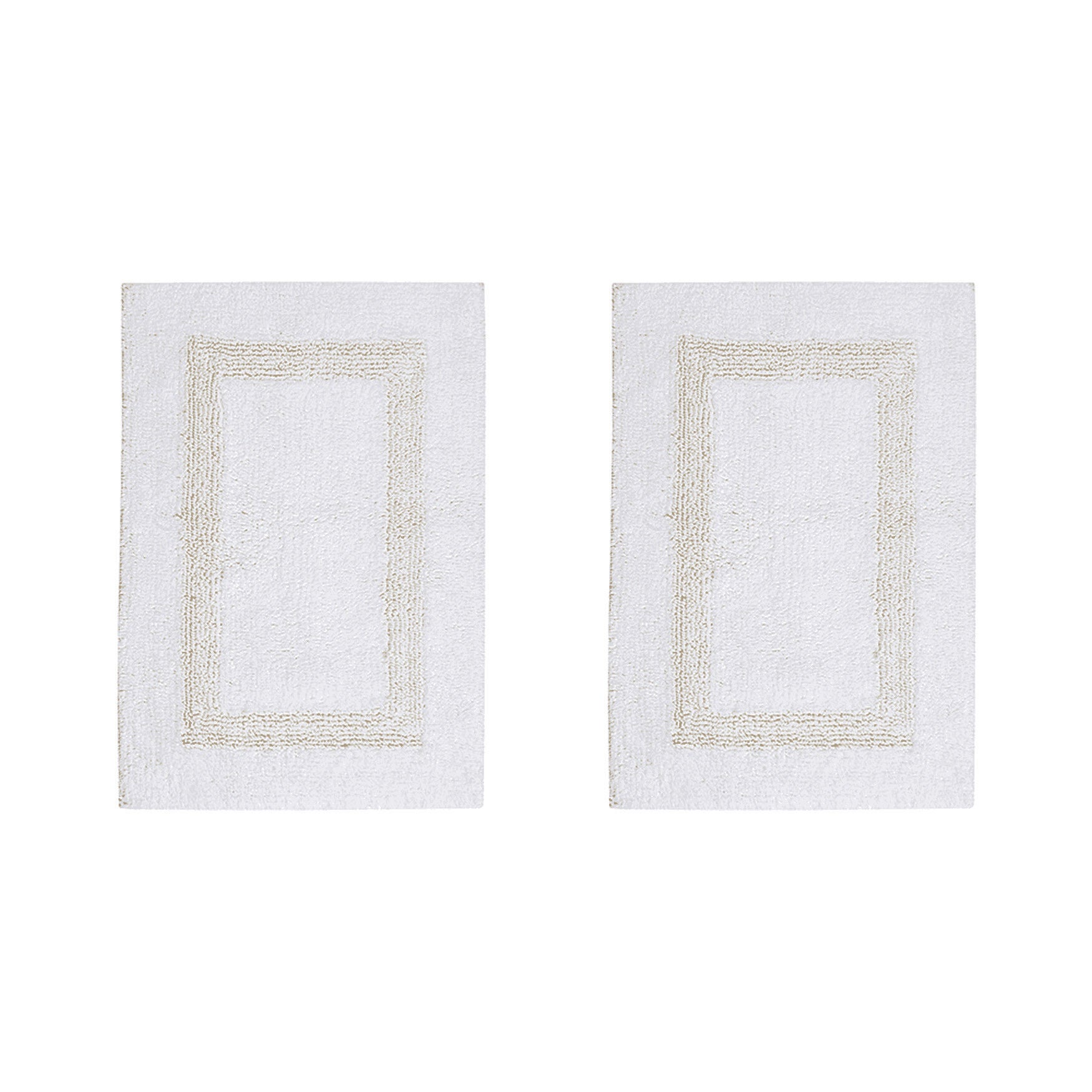Hotel Collection 100% Cotton 2 Piece (17 inches X 24 inches | 17 inches X 24 inches) Bath Rug Set, WHITE IVORY, hi-res image number 0