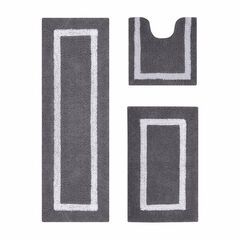 Hotel Collection 100% Cotton 3 Piece (20" X 20" | 21" X 34" | 20" X 60") Bath Rug Set