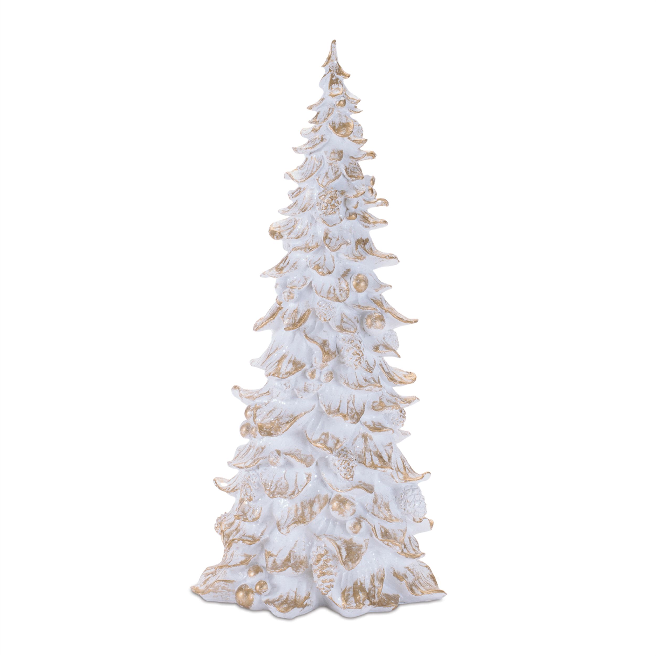 Embossed Christmas Tree (Set of 3), WHITE GOLD, alternate image number 3