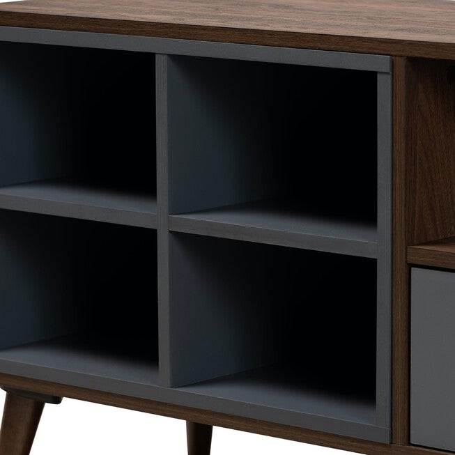 Garrick Two-Tone Wood 1-Drawer Tv Stand Furniture, , alternate image number 4