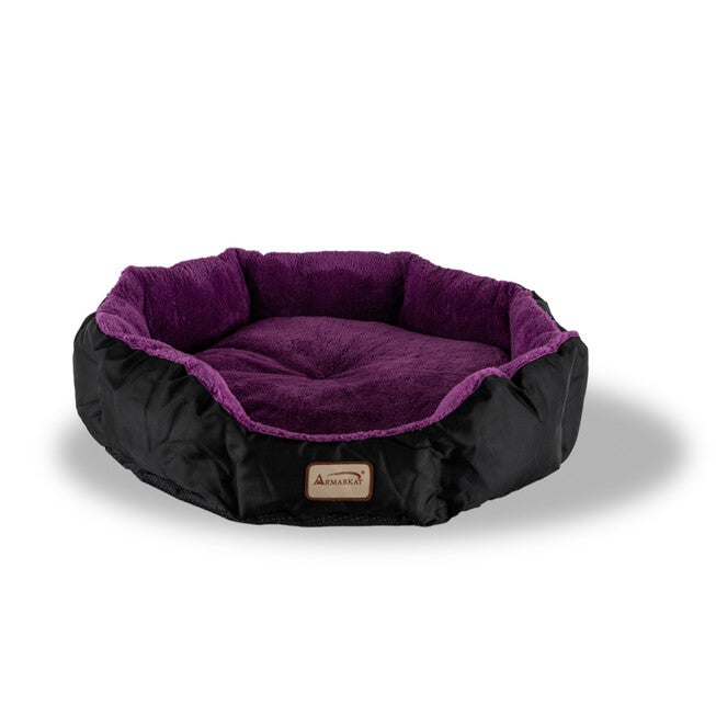 Armarkat Large, Soft Cat Bed In Purple And Black - C101Nh/Zh Cat Bed, MULBERRY BLACK, hi-res image number null