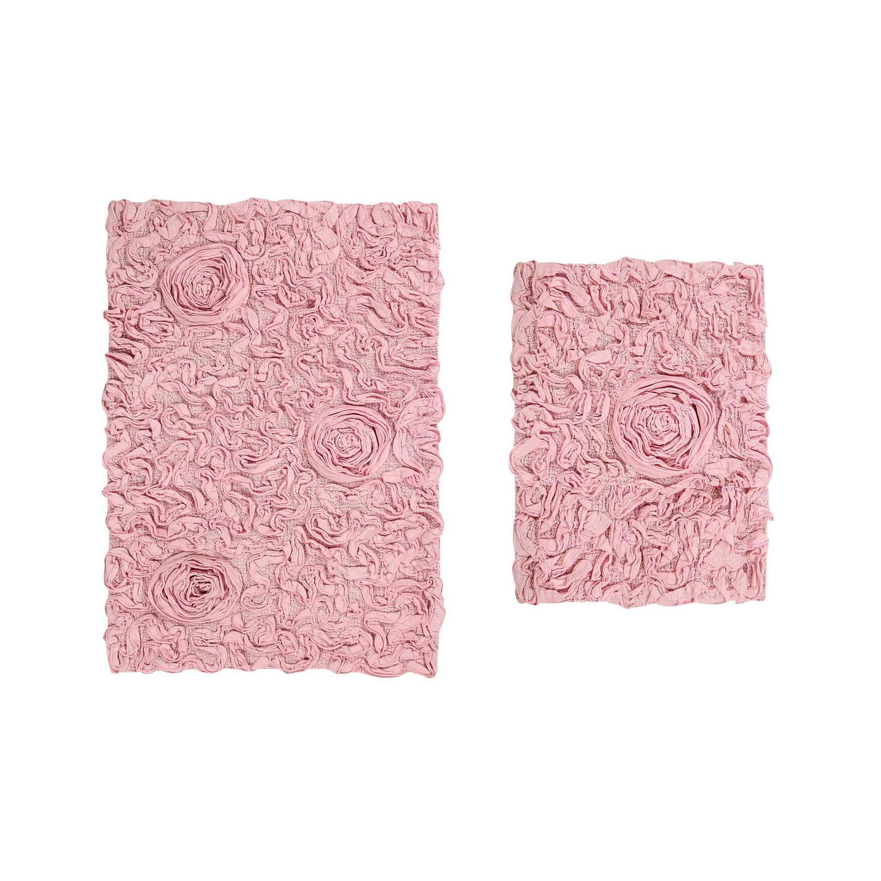 Bell Flower 2-Pc. Bath Rug Collection, PINK, hi-res image number 0