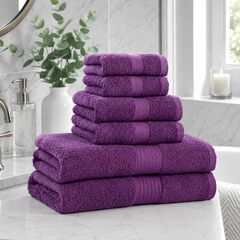 BH Studio 6-Piece 100% Cotton Bath Towel Set, 550 GSM