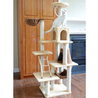 Real Wood 78" Cat Climber Play House Ffurniture With Playhouse, Lounge Basket, , alternate image number null