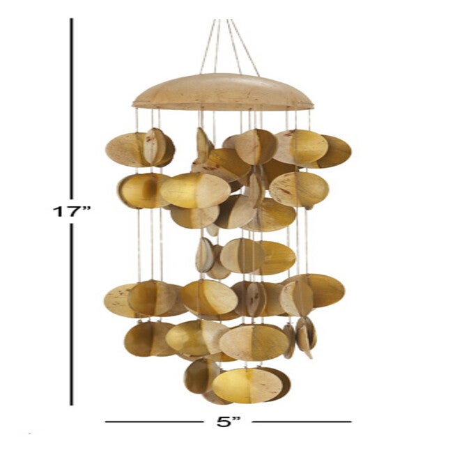 Gold Coconut Shells Coastal Windchime, , alternate image number 5