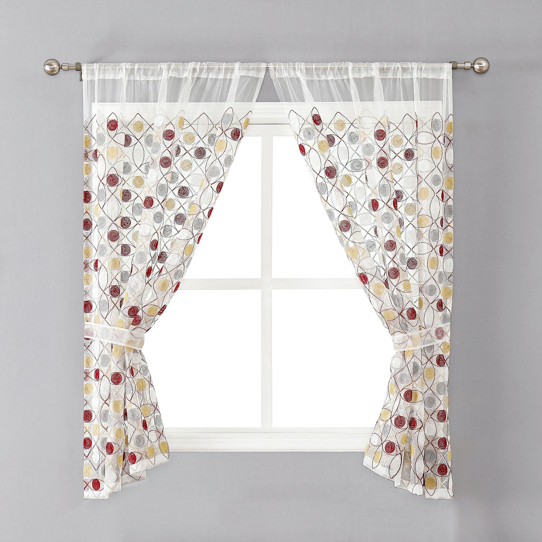 Sedona Window Curtain, BEIGE, hi-res image number 0