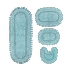 Hampton Crochet 4 Piece Bath Rug Collection