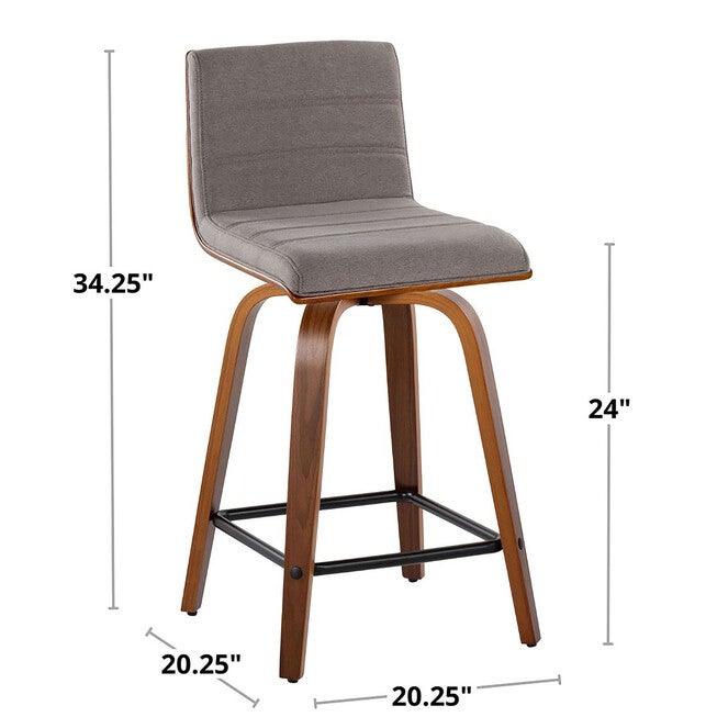 Vasari 24 inches Fixed-Height Counter Stool - Set Of 2, , alternate image number null