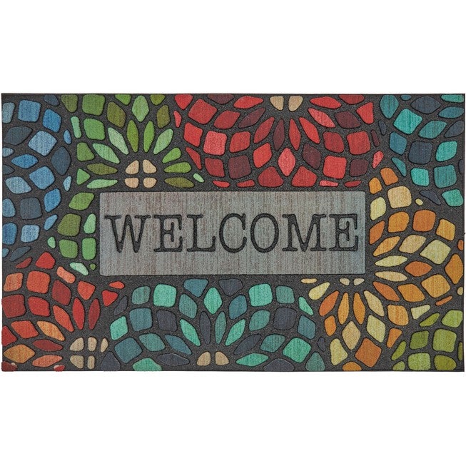 Stainedglass Florets Multi 1' 6 inches X 2' 6 inches, MULTI, hi-res image number null
