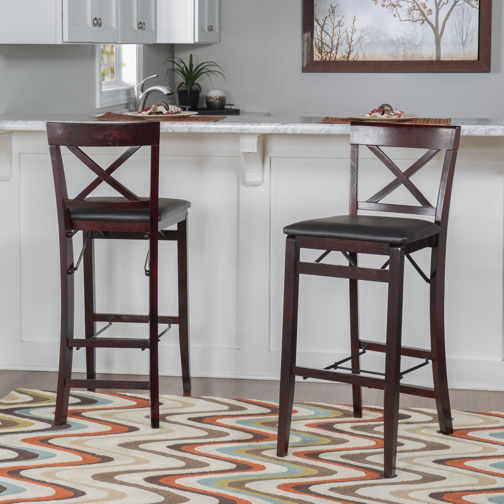 Triena X Back Folding Counter Bar Stool, , alternate image number 10