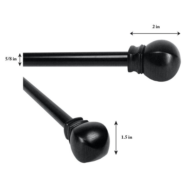 48 inches-86 inches Rod set with Ball Finial, , alternate image number null