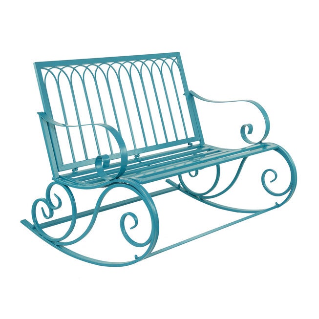 Turquoise Metal Eclectic Bench, , alternate image number null