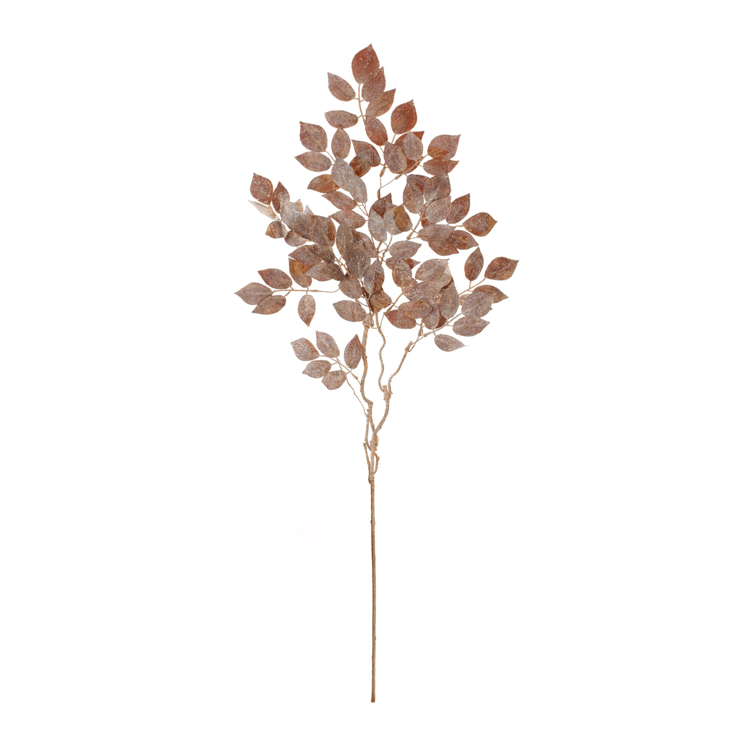 Glittered Velvet Leaf Spray (Set of 2), BRONZE, alternate image number 3