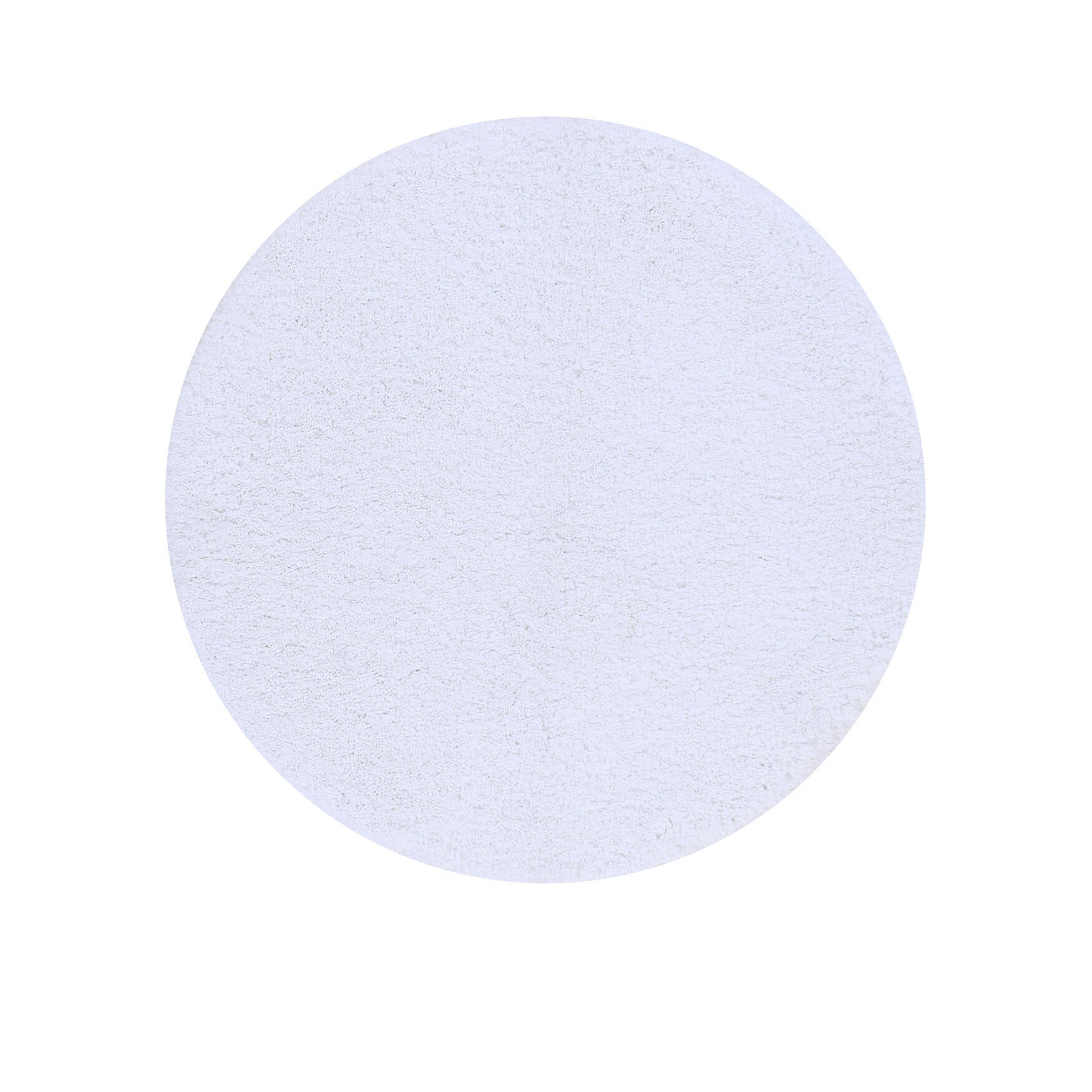 Micro Plush Collection 100% Polyester 30 inches Round Bath Rug, WHITE, hi-res image number 0