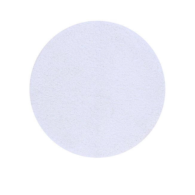 Micro Plush Collection 100% Polyester 30 inches Round Bath Rug, WHITE, hi-res image number 0