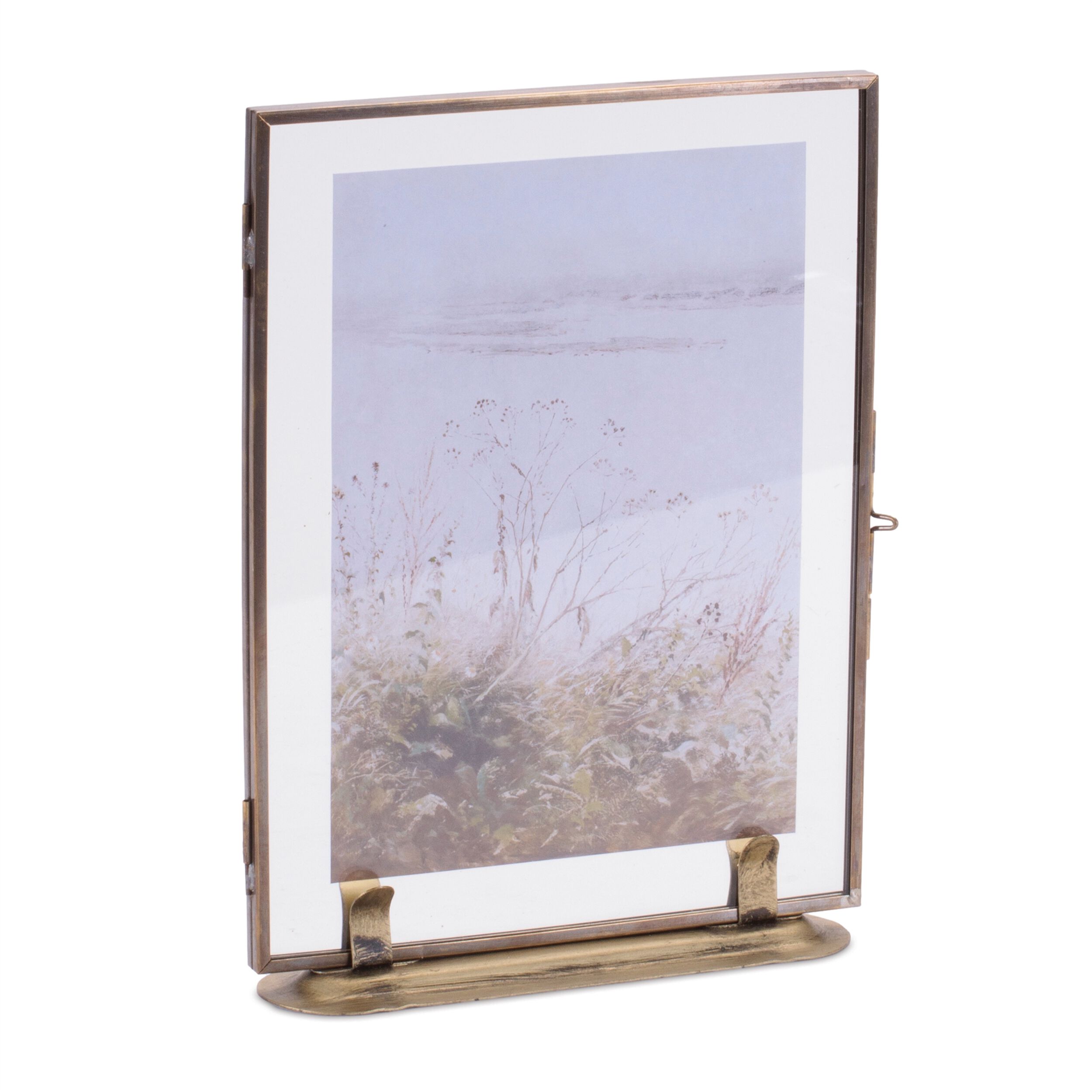 Copper Framed Floral Artwork 7.5INL, GOLD, hi-res image number 0