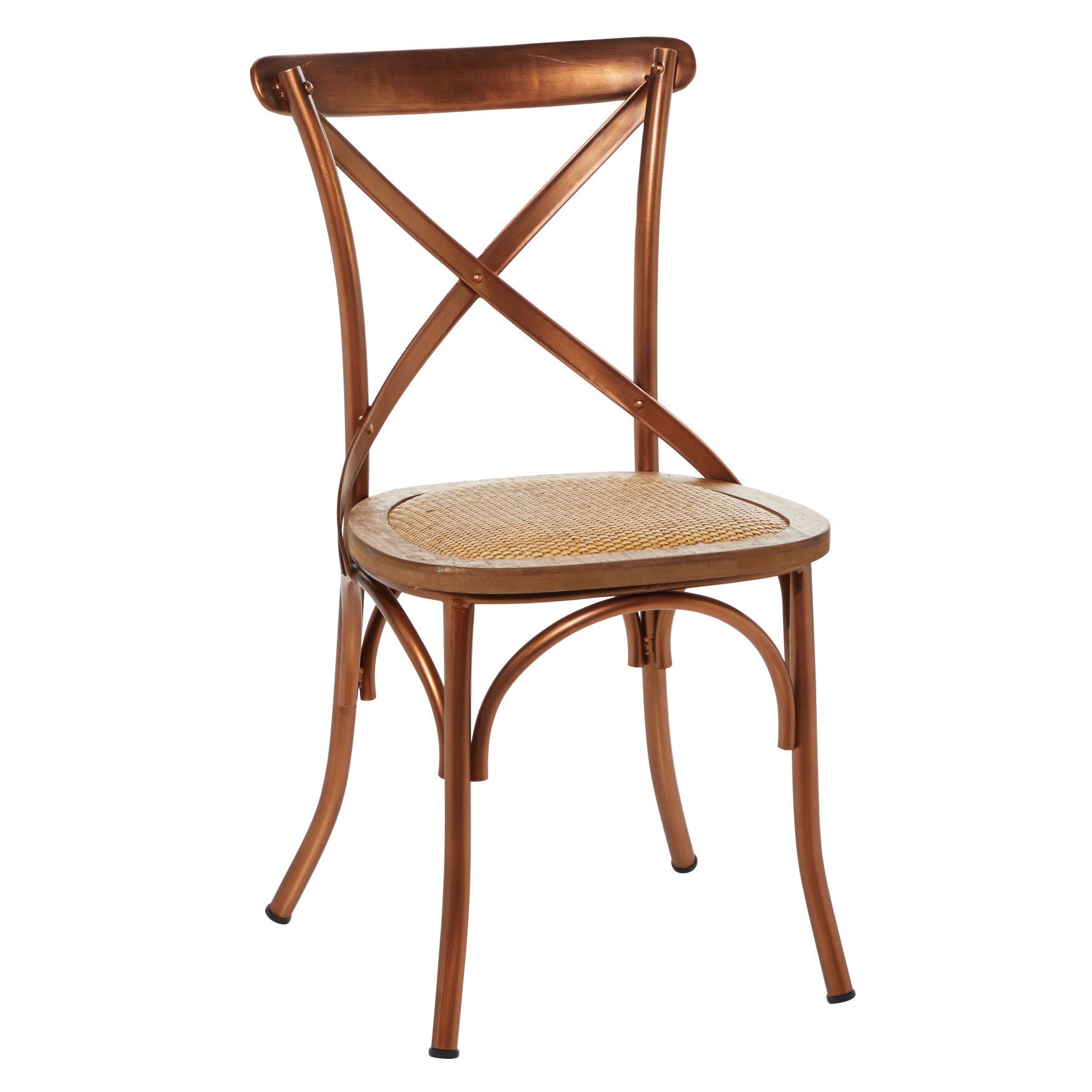 Fashionable Copper Iron Farmhouse Dining Chair, Copper Roaman's