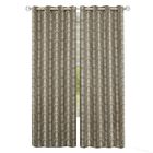 Python Grommet Window Curtain Panel, BROWN GOLD, hi-res image number null