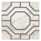 Retro 12x12 Self Adhesive Vinyl Floor Tile - Octagon - 20 Tiles/20 sq. ft., CHARCOAL, hi-res image number null