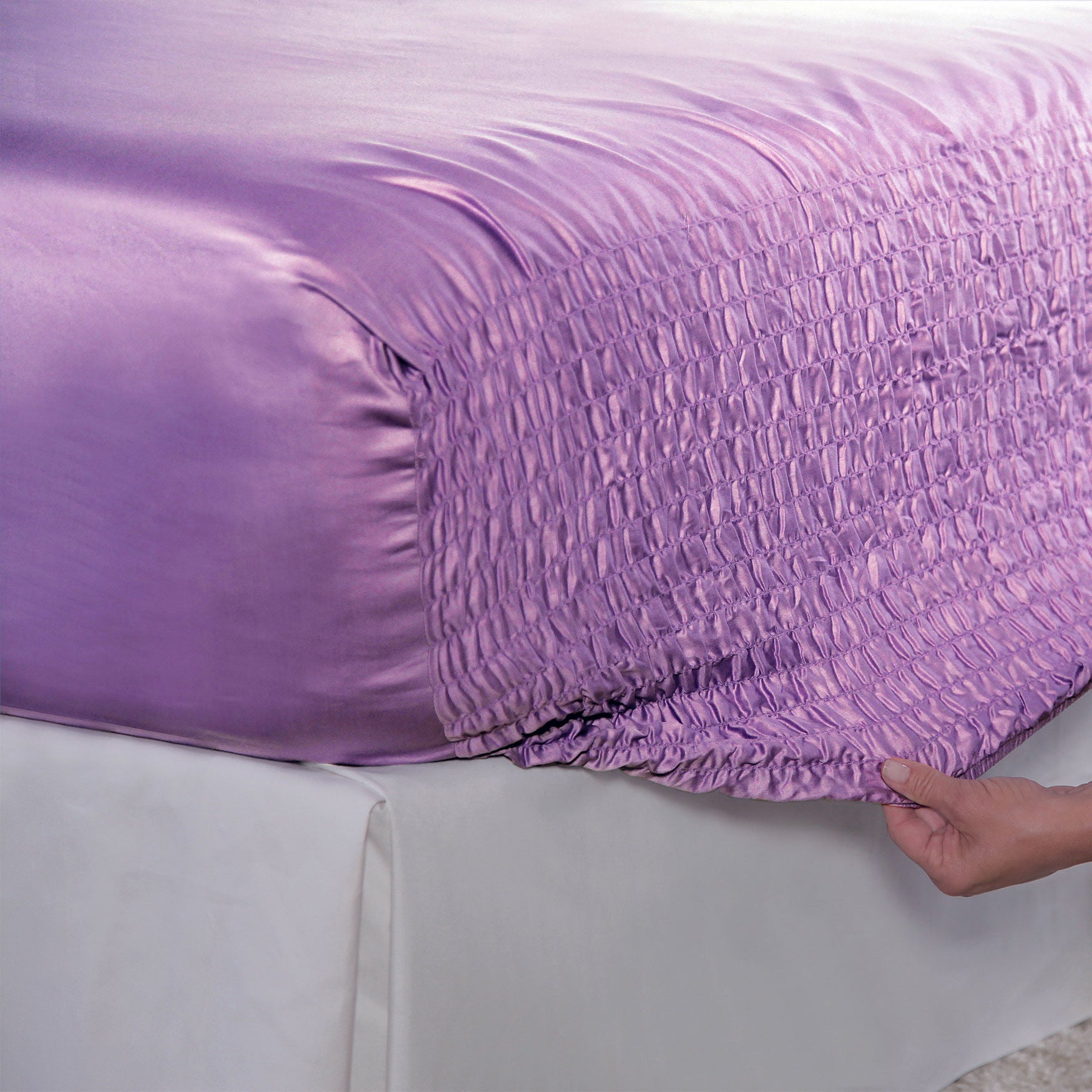 Bed Tite™ Satin Sheet Set, LILAC, hi-res image number 0