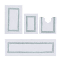 Hotel Collection 100% Cotton 4 Piece (17" X 24" | 20" X 20" | 21" X 34" | 20" X 60") Bath Rug Set