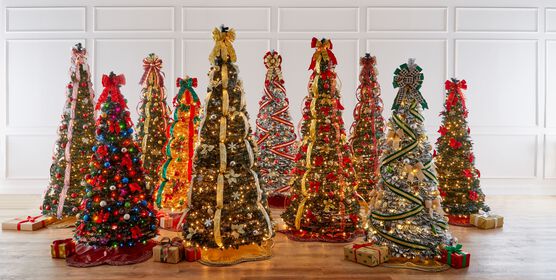 Fully Decorated Pre-Lit 7½' Pop-Up Christmas Tree, , alternate image number null