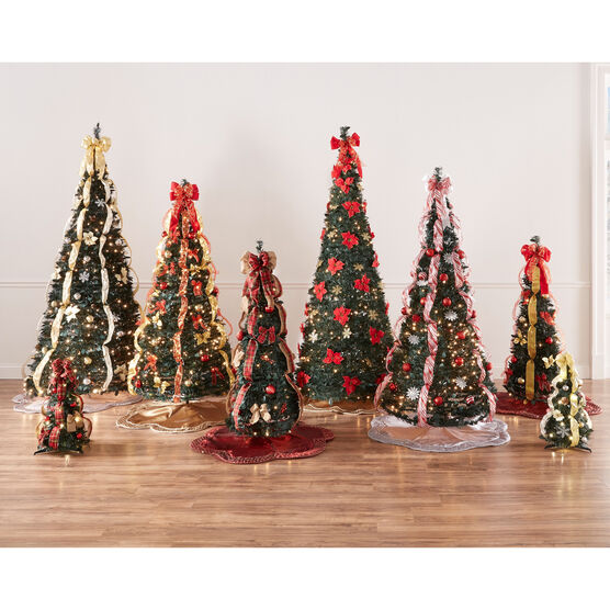 Fully Decorated Pre-Lit 7½' Pop-Up Christmas Tree, , alternate image number null
